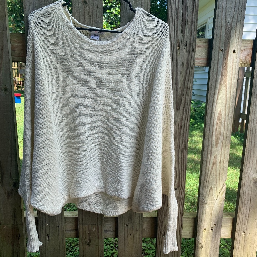 Batwing White Sweater